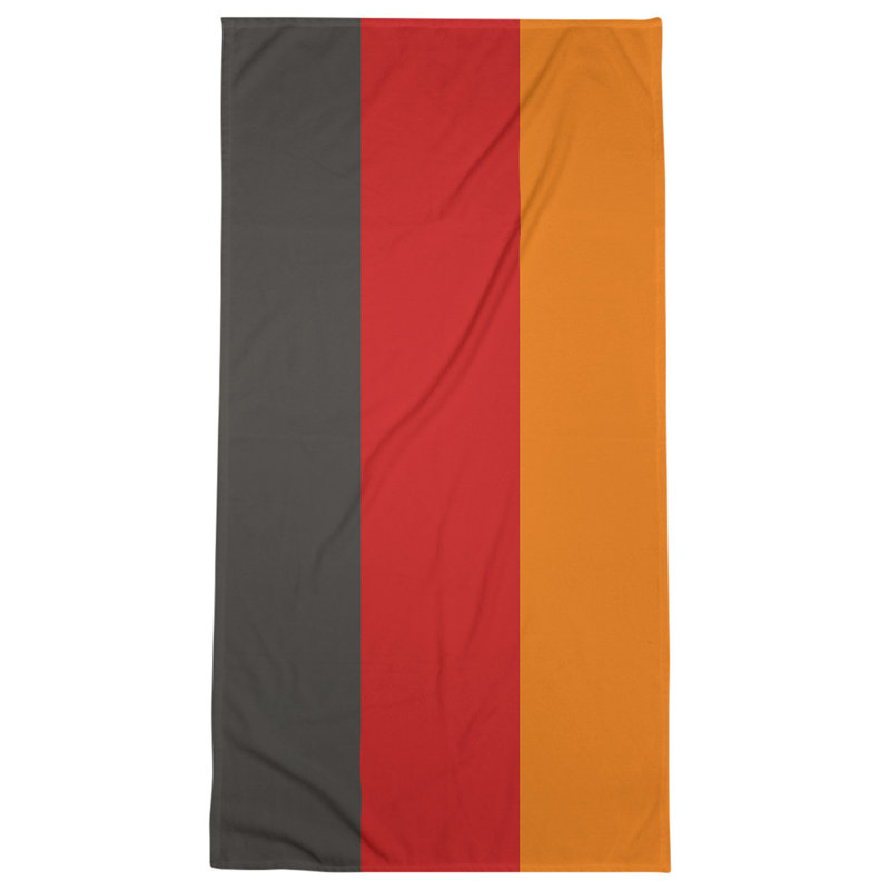 Beach Towel, Orange/Dark Gray/Red