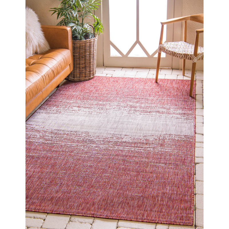 Beedeville Abstract Indoor / Outdoor Rug, Rectangle 4'1" x 6'1"