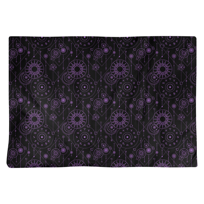 Napperon 18 "astrologie, Noir / Mauve