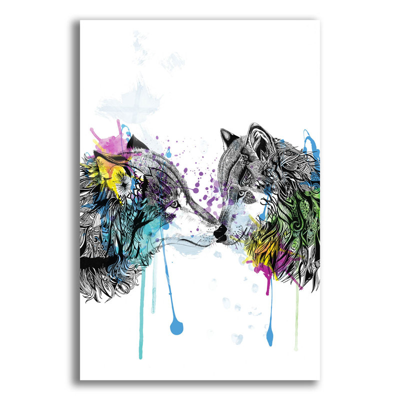 «Wolves» par Karin Roberts, H 16 po x l 12 po x P 0,13 po