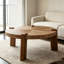 Table basse 36,61 "en bois massif et panneau de fibres à densité moyenne rustique avec pieds fuselés