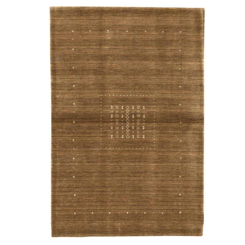 Tapis brun noué à la main de haute qualité
