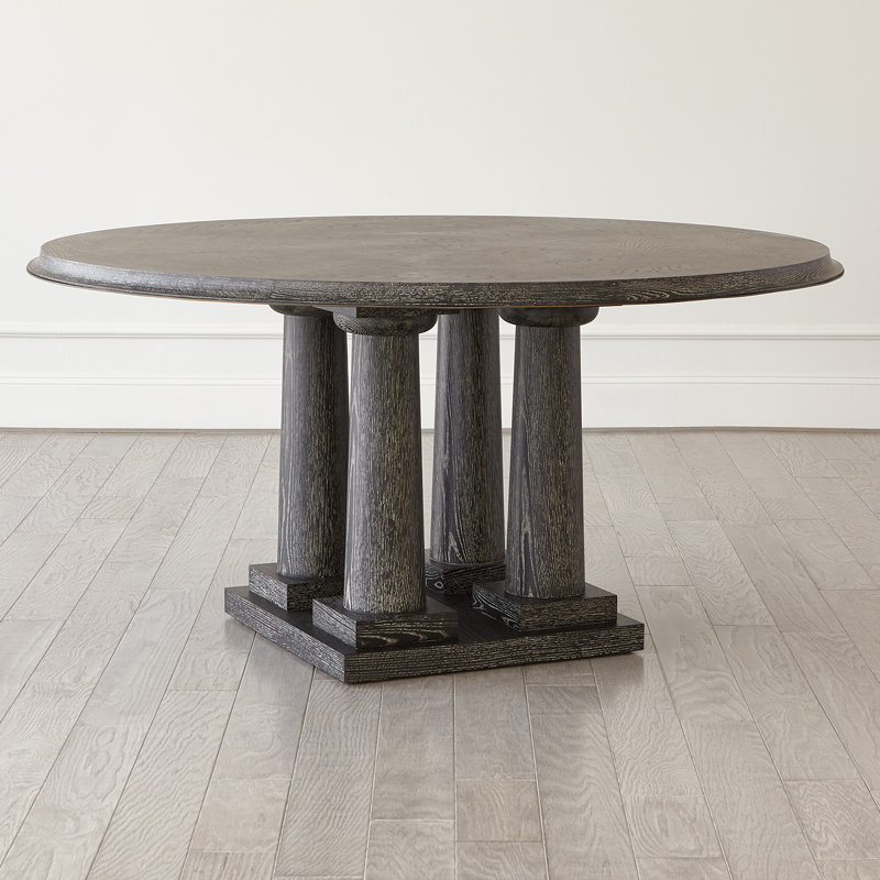 Titian Dining Table-Black Cerused Oak-60" Top