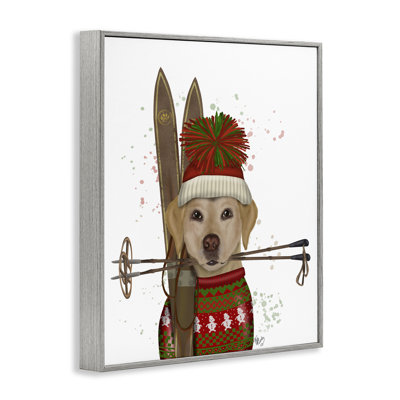 Labrador jaune, art giclée par Fab Funky