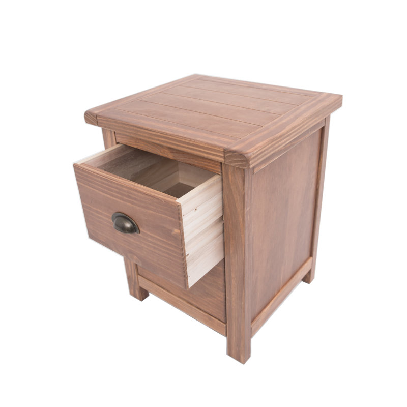 Dubreuil 45cm W Solid + Manufactured Wood Bedside Table