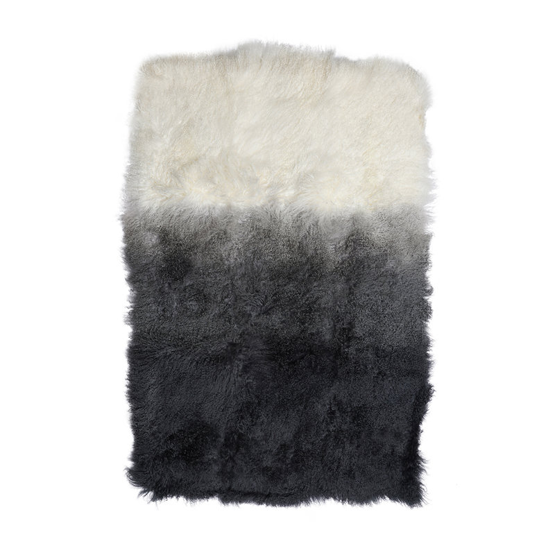 Sheepskin Ombre Area Rug in Gray