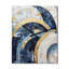 Horloge murale abstraite en métal Gold Constructing Blue Realms III-111741162
