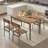 Dining Table Set For 4, 5 Piece Rectangle Farmhouse Wooden Dining Room Table Set With Metal Frame And Wood Tabletop, Kitchen Table Set With 4 Chair For Small Space, Breakfast Nook And Apartment, Restaurant, Brown