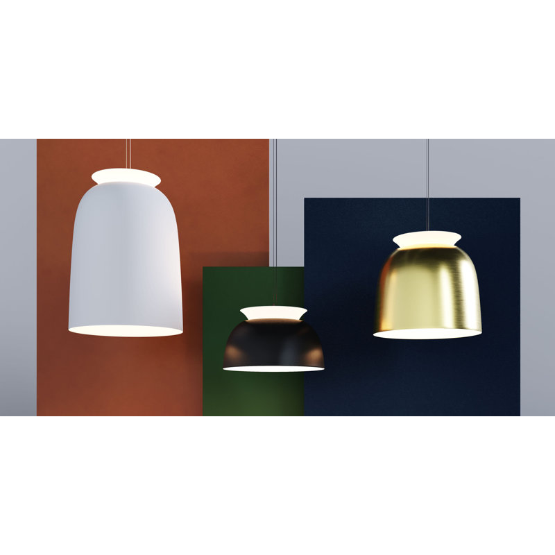 Belle 1 - Light LED Pendant, Satin White, 27.5" H x 19.5" W x 19.5" D