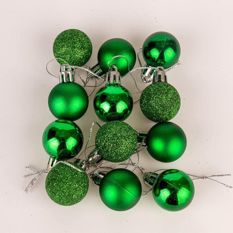 Polyvinyl Chloride (PVC) Ball Ornament, 3cm H x 3cm W x 3cm D, Green