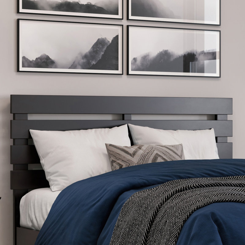 Jaqson Premium Wood Farmhouse Slat Headboard, Full, White