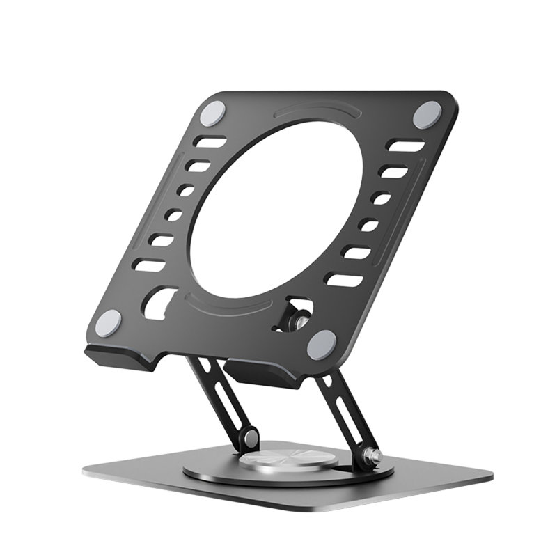 Support pivotant et réglable pour ordinateur portable - Rehausseur en acier rotatif à 360° avec réglage en hauteur et en inclinaison, compatible avec les ordinateurs portables jusqu'à 16 pouces.