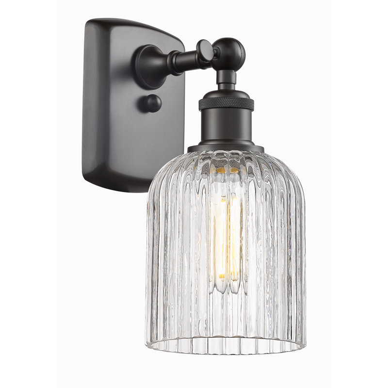 Northgate Steel Armed Sconce, Oil Rubbed Bronze, Gloss White