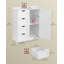 Armoire de rangement Manhattan Floor, armoire autoportante, avec 4 tiroirs, tablette ajustable-47042155-64361596