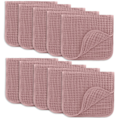 Comfy Cubs Muslin Burp Cloths 20" x 10"  - Large, 6-Layer, Ultra Absorbent 100% Cotton for Baby Spit-Up, Drool, and Messes
