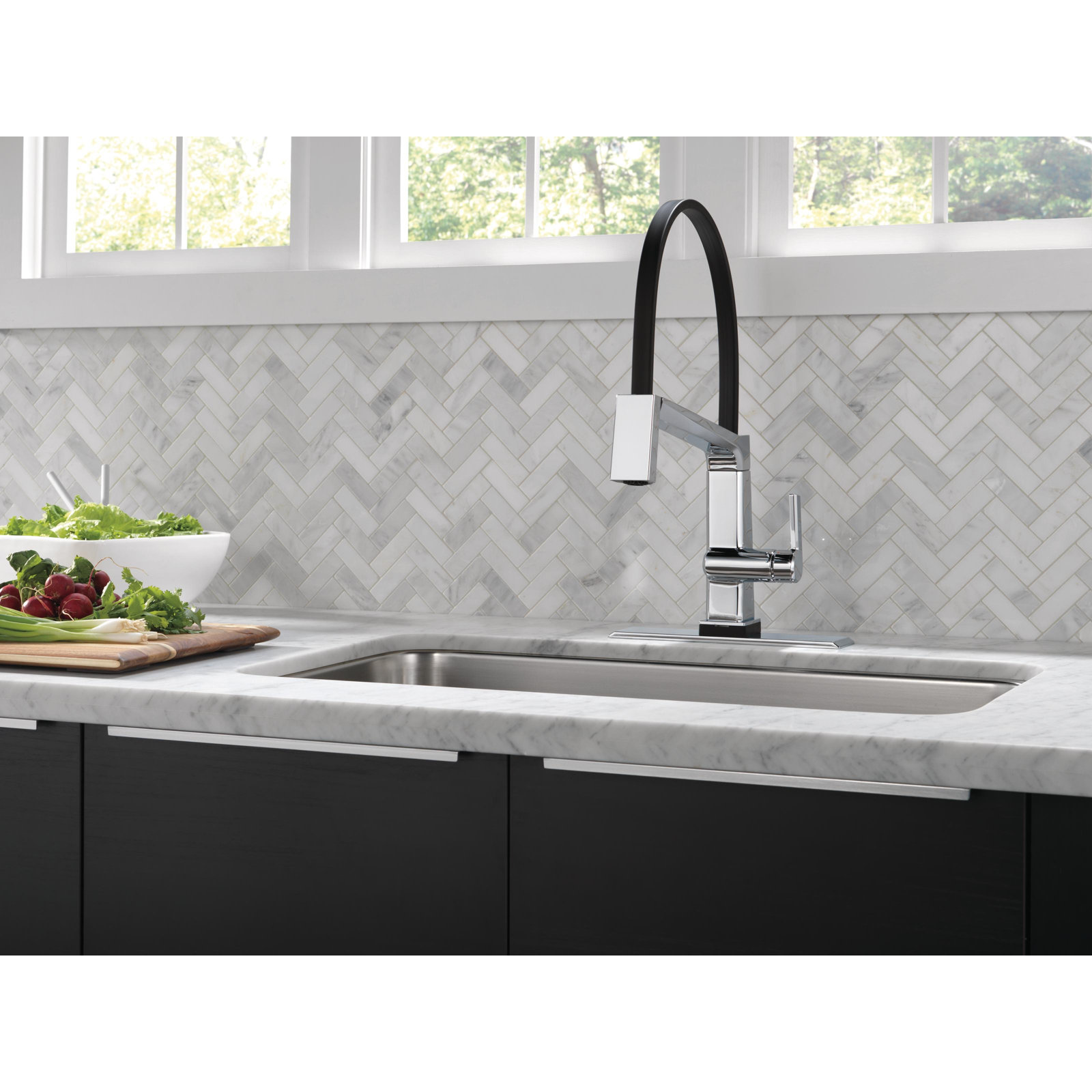 Pivotal Touch Kitchen Faucet, Chrome