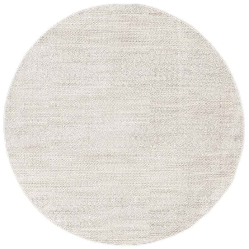 Angenie 300 Performance Solid Color Rug, Round 5'