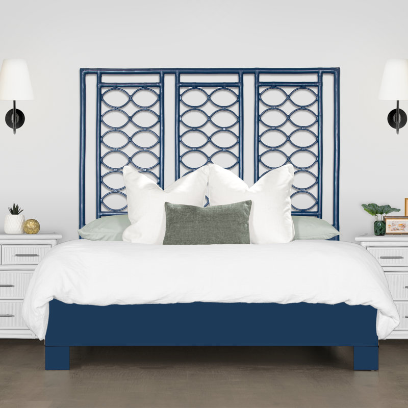Lit standard à profil bas Infinity, Bleu marine, Grand