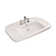 WS Bath Collections Nova 19.7'' White Ceramic Rectangular Bathroom Sink with Overflow