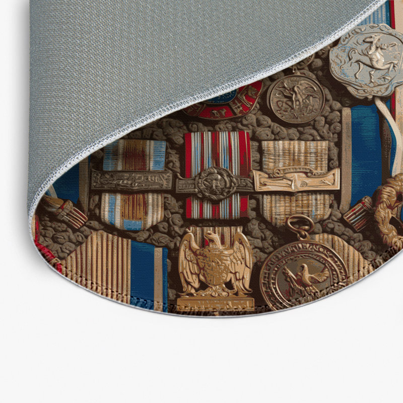 Tapis d'intérieur et d'extérieur brun français, Rond 5 pi