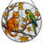 12"H Cat Parrot Stained Glass Window Panel-1892070354