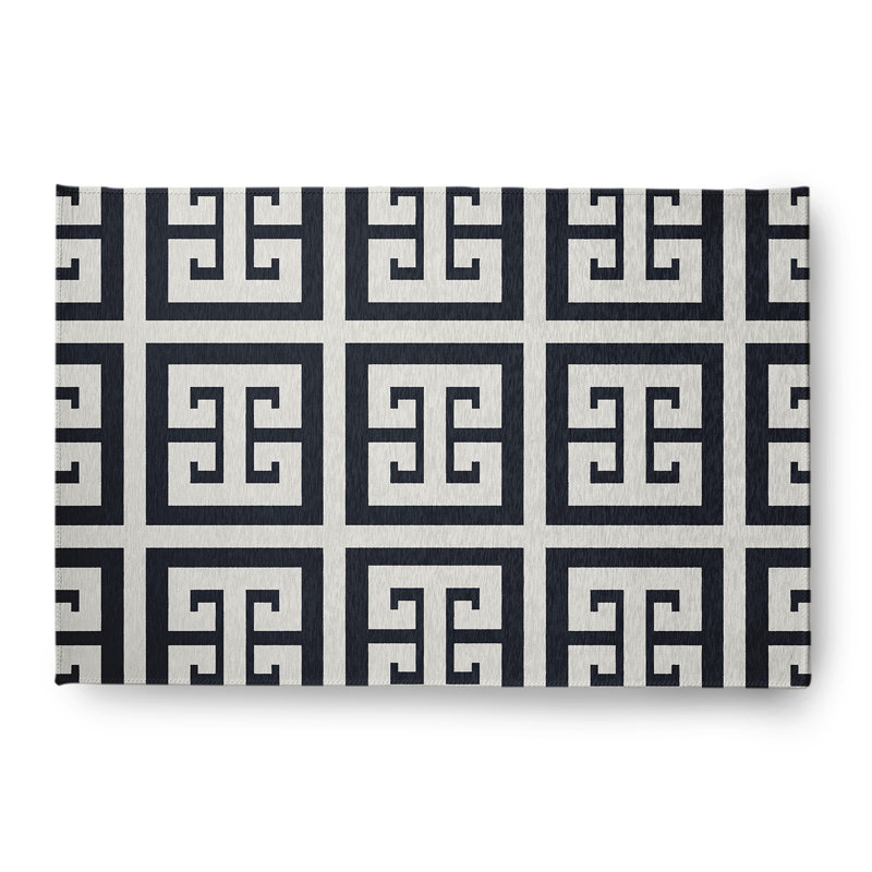 Tapis noir / blanc Subline, Rectangle 4 pi x 6 pi