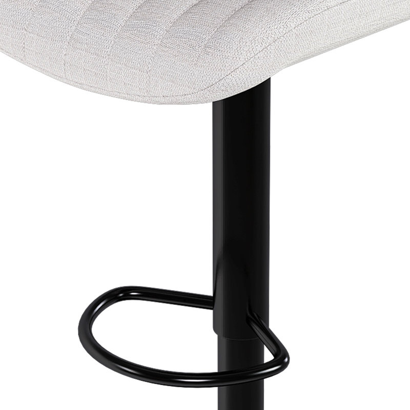 Swivel Bar Stools With Adjustable Height (35.03-43.7 Inches), Backrest, And Soft Knit Fabric - Ideal For Kitchen Island, Bar Counter, Dining Room, (Set Of 2)