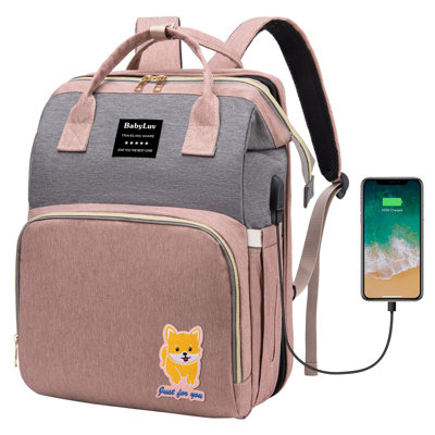 Sac à dos multifonctionnel pour sac à couches Sac à maman imperméable Sac à langer Sac à dos de maternité pour bébé avec poches isolées