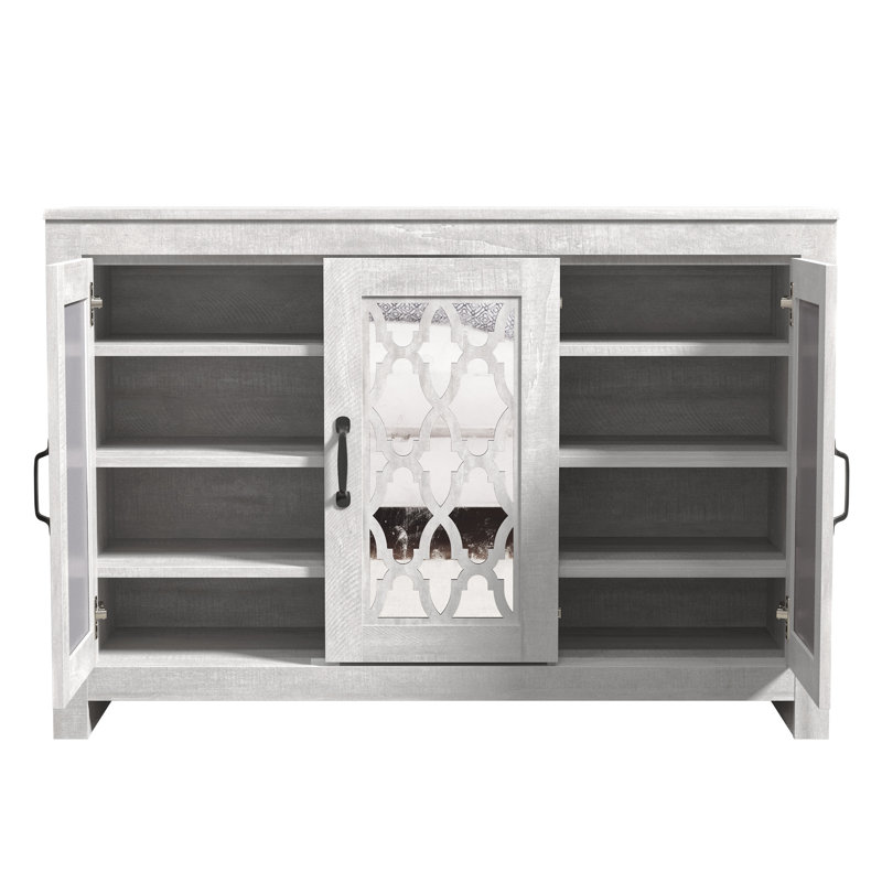 Chessani 16 Pair Shoe Storage Cabinet, Gray