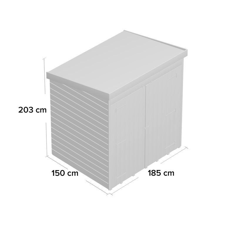 Shiplap Pent Wooden Shed, 6ft. x 5ft.