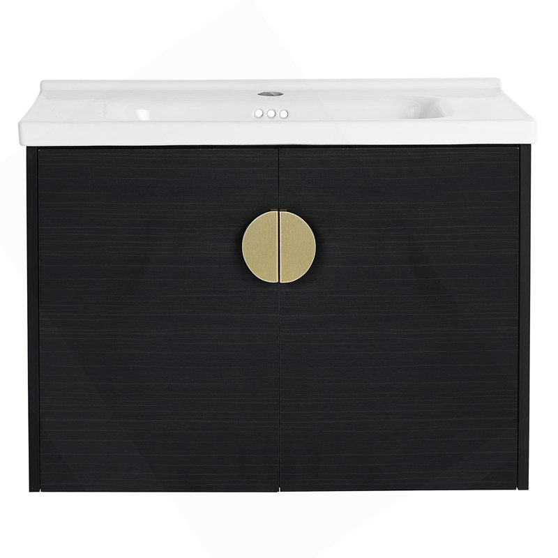Meuble-lavabo à fermeture en douceur de 40 po avec lavabo, rangement spacieux et fixation murale pour salle de bain moderne