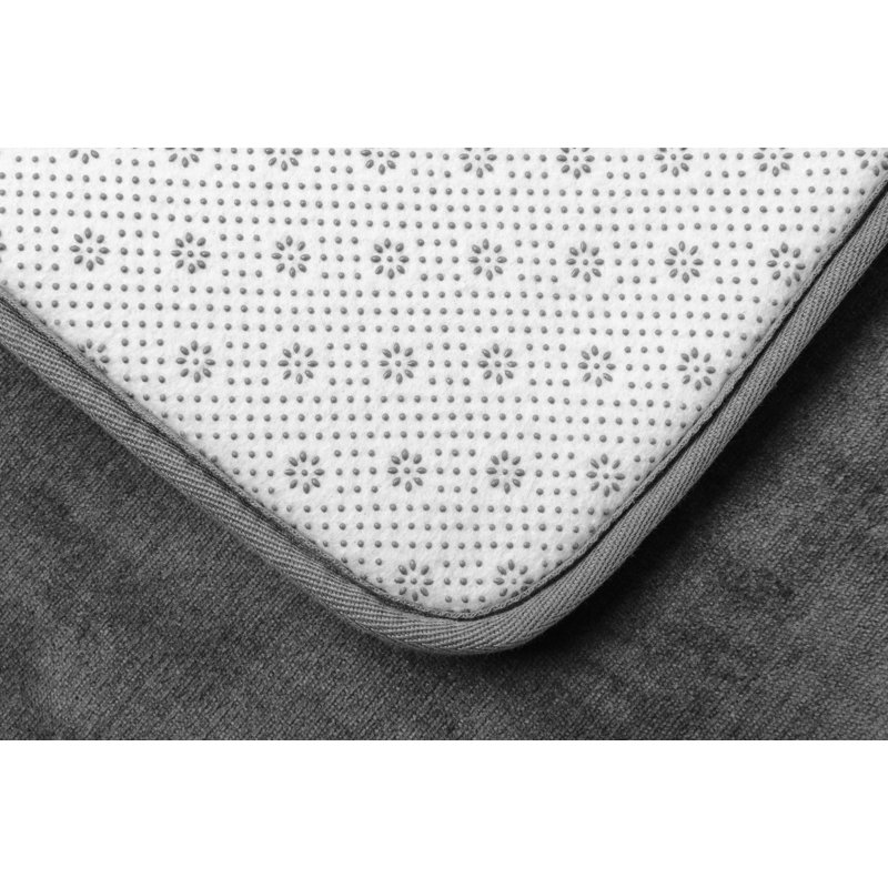 Tapis de bain antidérapant pour baignoire et douche, Gris charbon, H 1 po x l 17 po x p 24 po