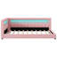 Lit plateforme simple tapissier XL avec ports USB et bande lumineuse à DEL, chambre à coucher moderne, rose-771388719-771388704