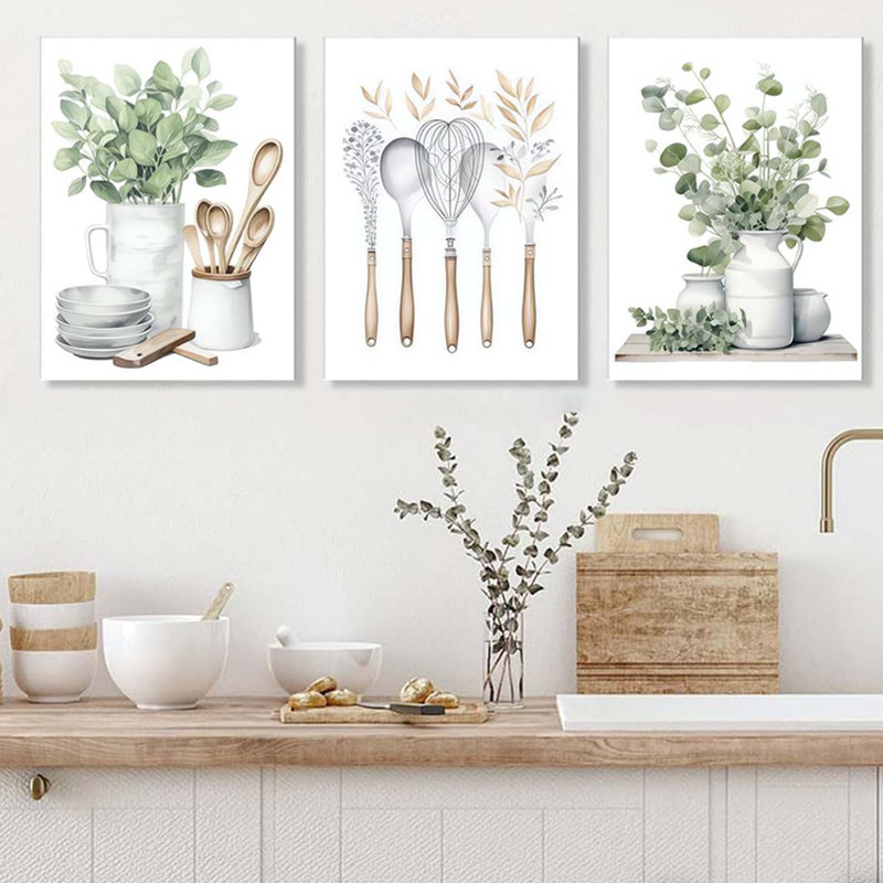 3 Piece Wrapped Canvas Print, 60 cm H x 40 cm W