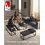 78cm Wide Faux Leather Round Footstool Ottoman-1388762326