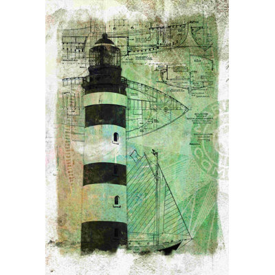 Phare nautique noir et blanc