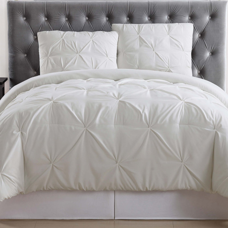 Ensemble d'édredon pour lit simple TG, Bleu pâle, Simple TG + 1 taie décorative standard