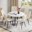 Round Metal Base Dining Table-1808236744