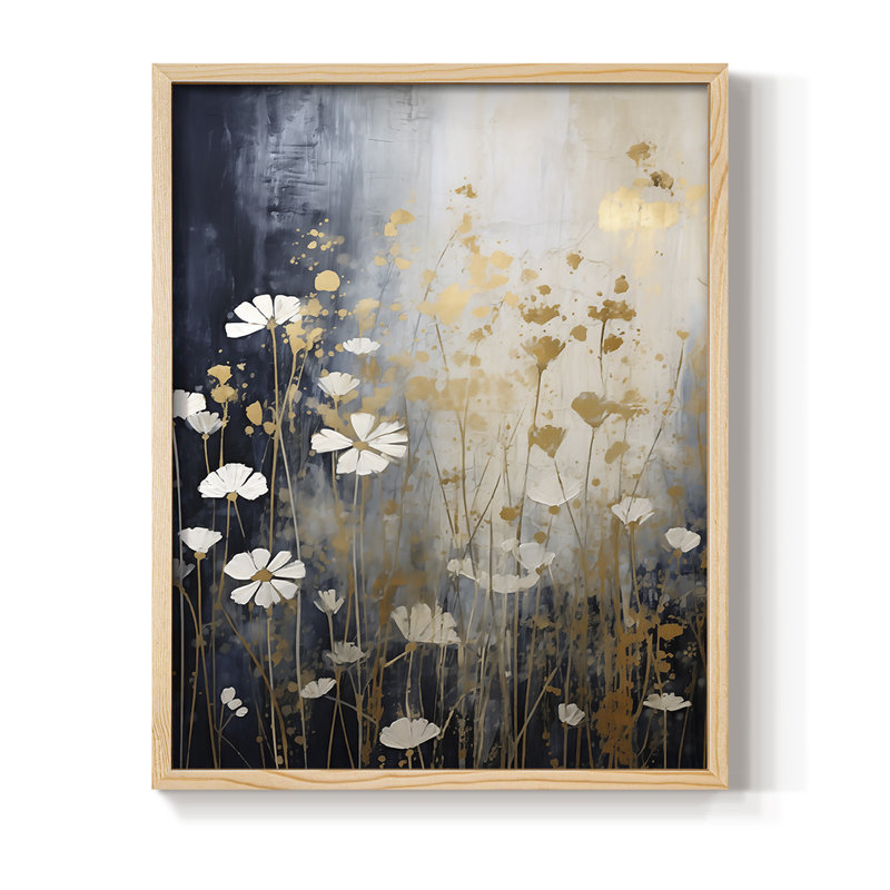 Reproduction encadrée FLORAL Series CDXV - bois massif, H 21 po x l 17 po