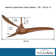 52" Wave 3 - Blade LED Propeller Ceiling Fan with Remote Control and Light Kit Included