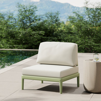 Patio Deep Seating Armless Chair With Cushions