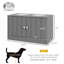 Armoire décorative, armoire de rangement avec grands bols surélevés pour chien-1086193796