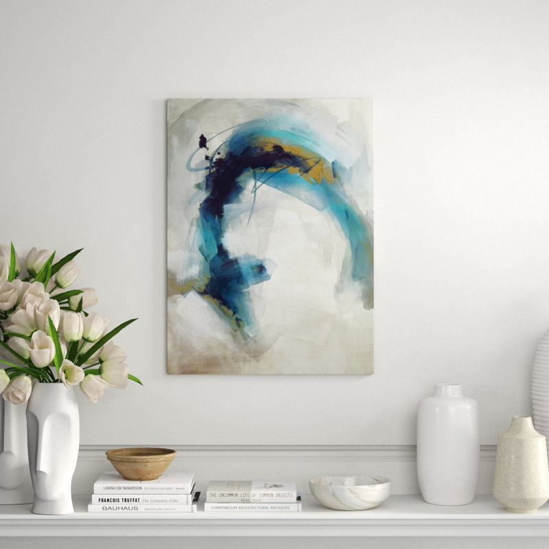 Flow Of Motion I Painting by Janice Sadler, 48" H x 36" W, Image Brush Gel