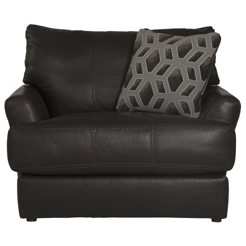 Fauteuil club italien en cuir, Similicuir brun foncé