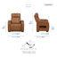 Ensemble de salon inclinable électrique en cuir fleur 3 pièces Roush-615707630