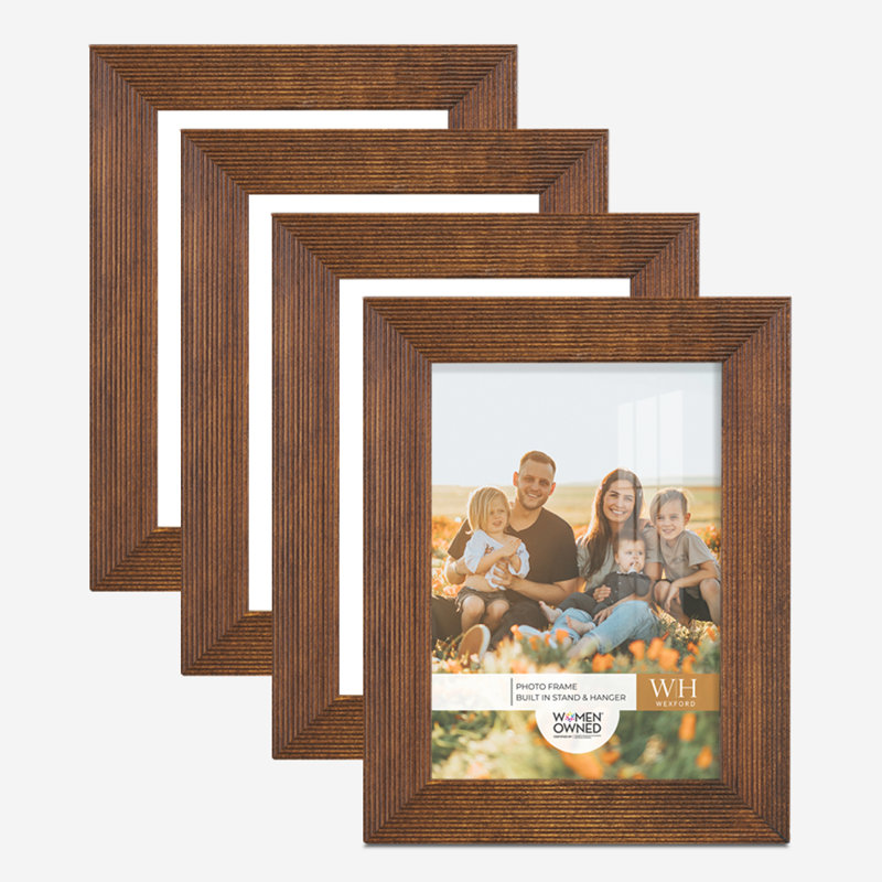 Cadre photo en bois mat, 3 po x 5 po, gris