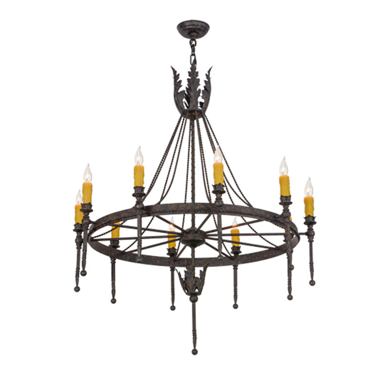 Alek 10 - Light Chandelier, 44.5" H x 36" W x 36" D