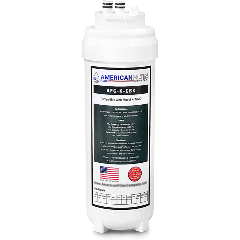 AFC Brand Water Filters, Compatible with Kohler K-77687 Water Filters (made by AFC), Black