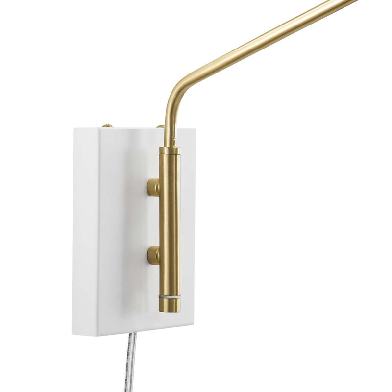 Journey 24" Swing Arm Wall Sconce, White
