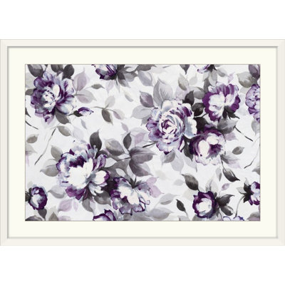 'Scent of Roses Painting Print in Plum